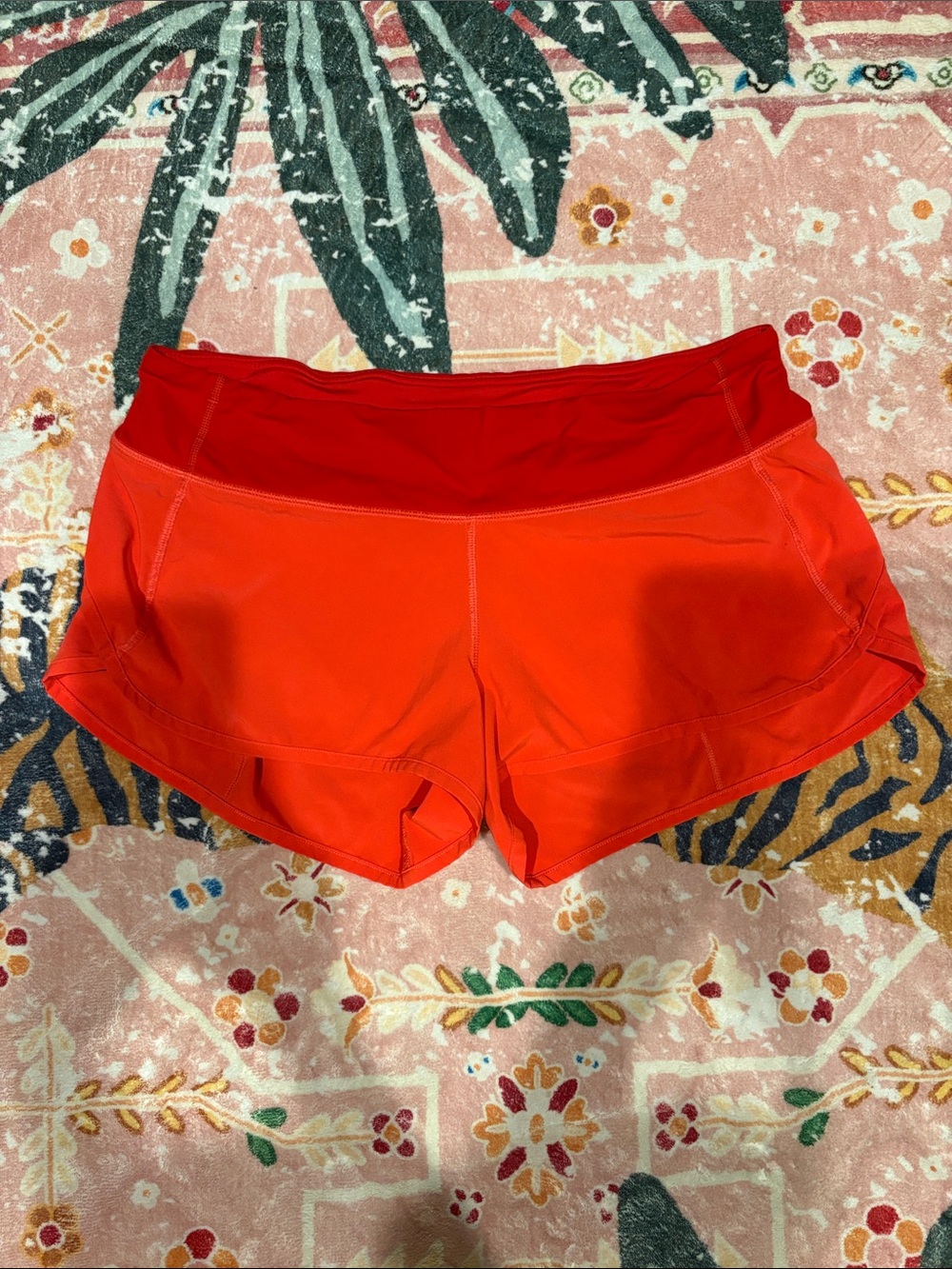 lululemon athletica Red and Orange Athletic Shorts
